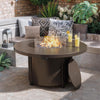 ALAULM 43" x 27.6" Propane Gas Fire Pit Table with Adjustable Flame