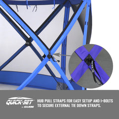 CLAM Quick-Set Escape Sport 11.5 x 11.5 Foot Tailgating Canopy Tent, Blue