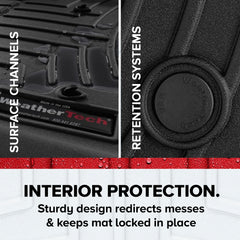 WeatherTech Custom Fit FloorLiners compatible with 2021-2024 Tesla Model X - 2nd Row, Black