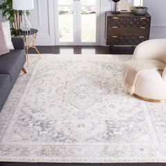 SAFAVIEH Restoration Vintage April Medallion Area Rug, Grey/Ivory, 8' x 10'