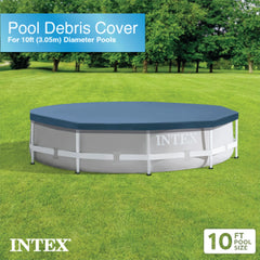 INTEX Metal Frame 10' x 30" Outdoor Swimming Pool with Filter Pump & Cover