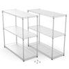 Holaki 3 Tier NSF Metal Shelf Wire Shelving Unit - Set of 2, 1050lbs Capacity Heavy Duty Adjustable Storage Rack with Shelf Liners, Chrome (48" H x 48" L x 18" D)