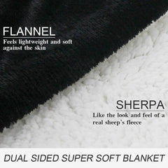 Howarmer Black, White, Multi-color Microfiber, Flannel, Fleece Throws 60" x 50"