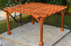 14 ft. x 14 ft. Pacific Redwood Double Beam Premium Pergola