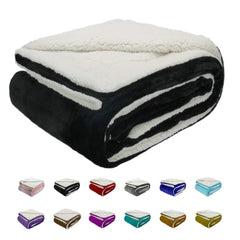 Howarmer Black, White, Multi-color Microfiber, Flannel, Fleece Throws 60" x 50"