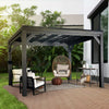 Backyard Discovery Stonebridge 12' x 9.5' Galvanized Steel Gazebo, Steel Roof, PowerPort