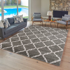 Thomasville Marketplace Luxury Shag Rug Collection, Trellis, 7'10" x 10'