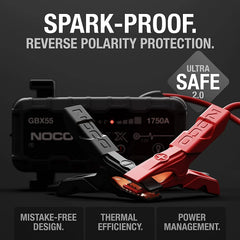 NOCO Boost X GBX55: 1750A 12V UltraSafe Portable Lithium Jump Starter