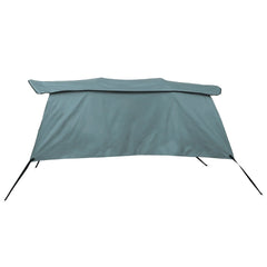 Unique Bargains 600D 4 Bow 8'L x 54"H x 91"-96"W Bimini Top Canvas Cover with Detachable Side Blocks Storage Boot Gray