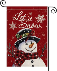 Artoid Mode Let It Snow Winter Snowman Garden Flag 12 x 18