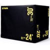 ZIVA 3-in-1 Plyometric Box - High Density PE Foam with No-Slip PVC Cover - Box Jump Exercise Equipment for Workout, Crossfit Training, and Step Exercises (20"x 24"x 30") - Black