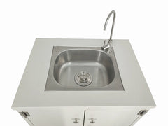 Cabinet Portable Sink Self Contained Hand Wash Station Mobile Sink Water Fountain Water Supply 110V/12V Powered Built-in Pump Water Jugs NOT included 24 X 18 X 30" CABINET SIZE 10094