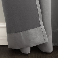 Sun Zero Madison Room Darkening Grommet Curtain Panel, 84" x 54", Gray, Adult