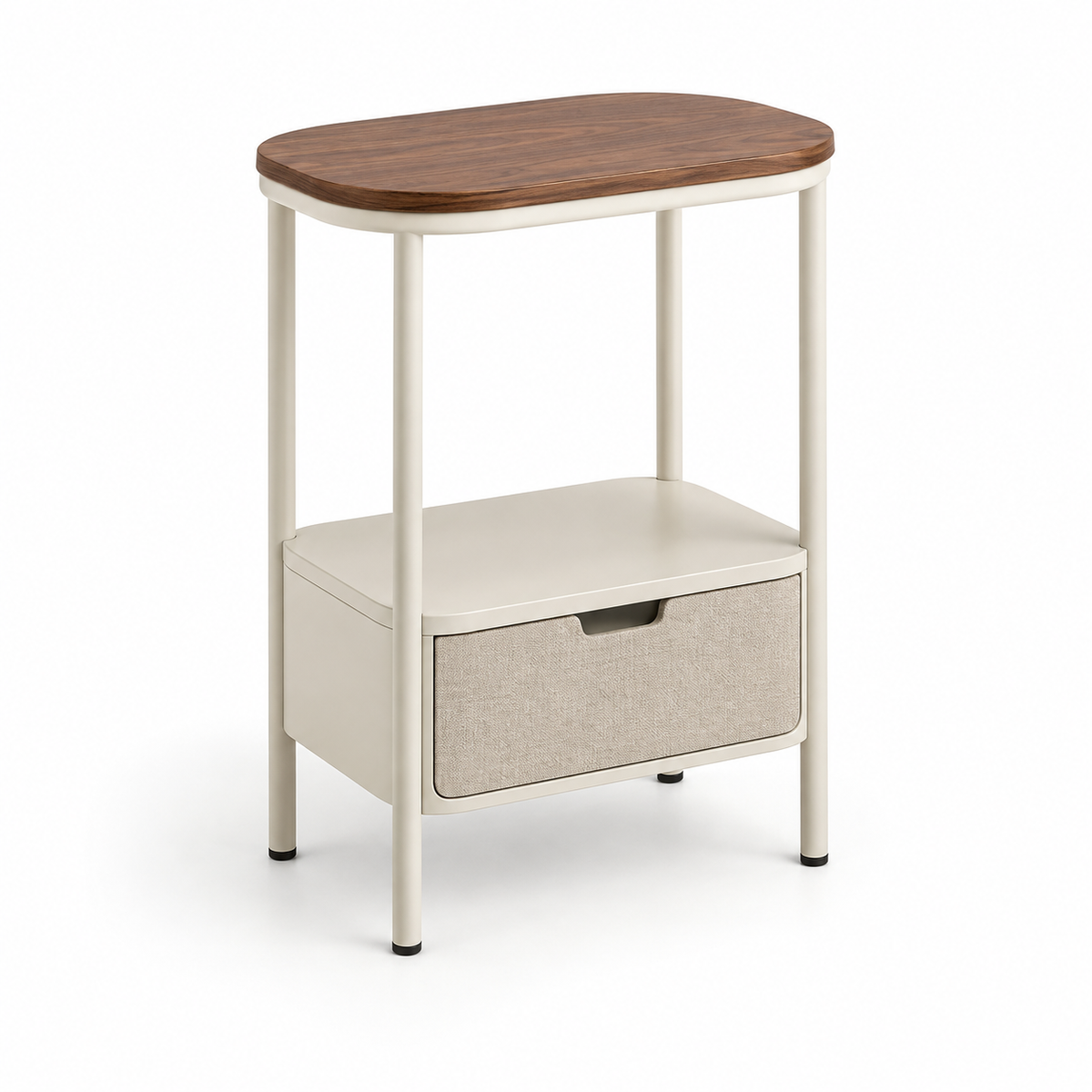 Arcside Storage End Table with Fabric Drawer