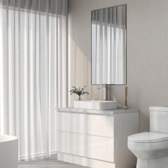 DeerValley DV-1V032 White Ceramic Rectangular Vessel Sink Above Counter White Bathroom Vanity Sink Bathroom Sink Art Basin (19.92'' L x 14'' W x 4.37'' H)