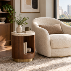 Orbit Round Side Table with Open Storage