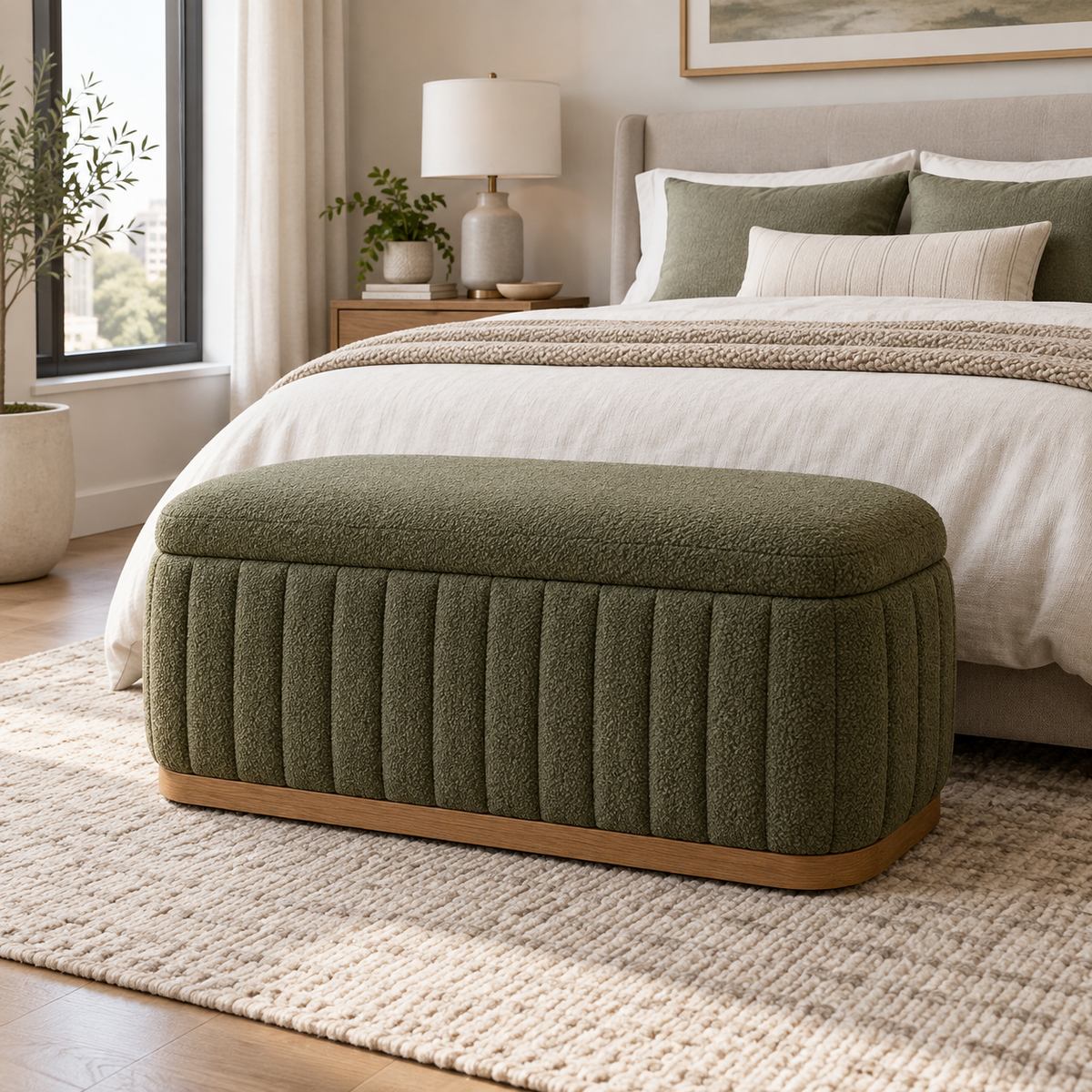 Cove Channel-Tufted Storage Ottoman