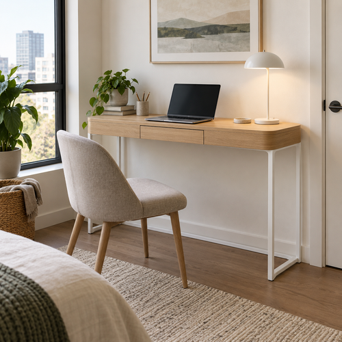 Foldline Slim Console Desk with Drawer