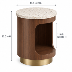 Orbit Round Side Table with Open Storage
