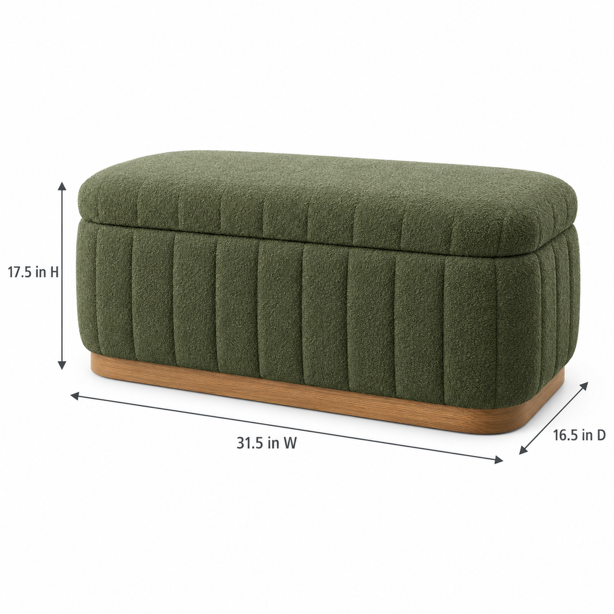 Cove Channel-Tufted Storage Ottoman