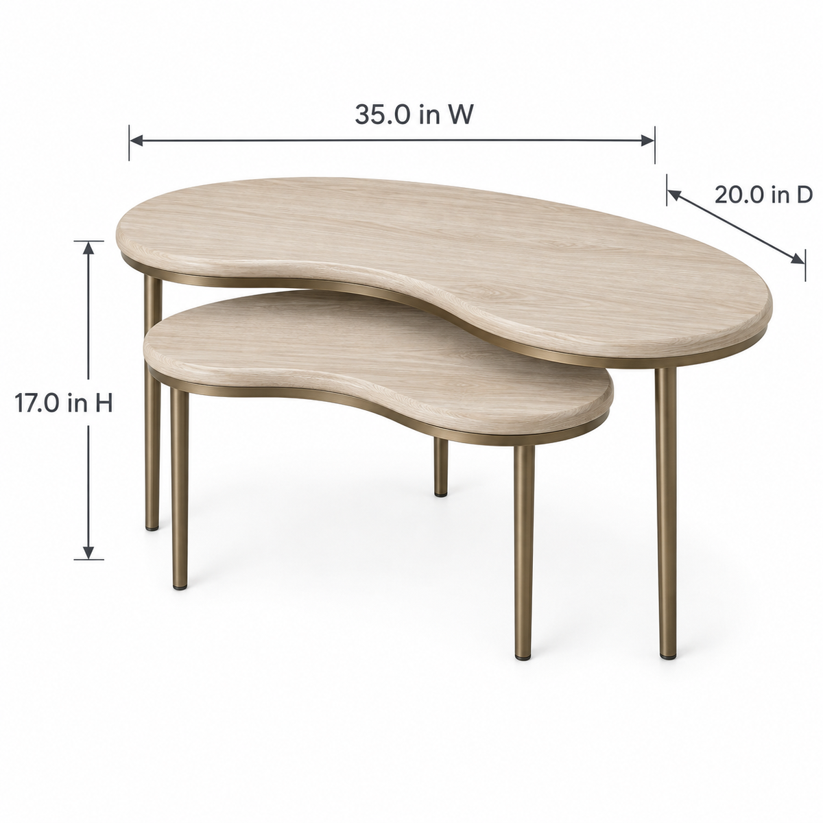 Halo 2-Piece Nesting Coffee Table Set