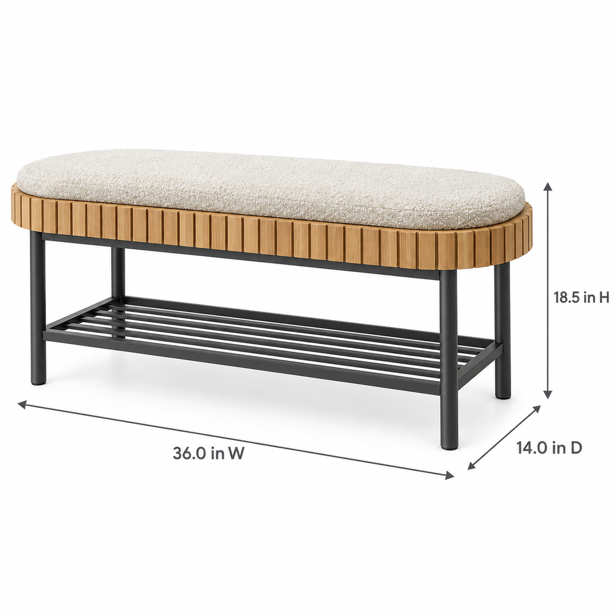 Ridge Entry Bench with Shoe Shelf