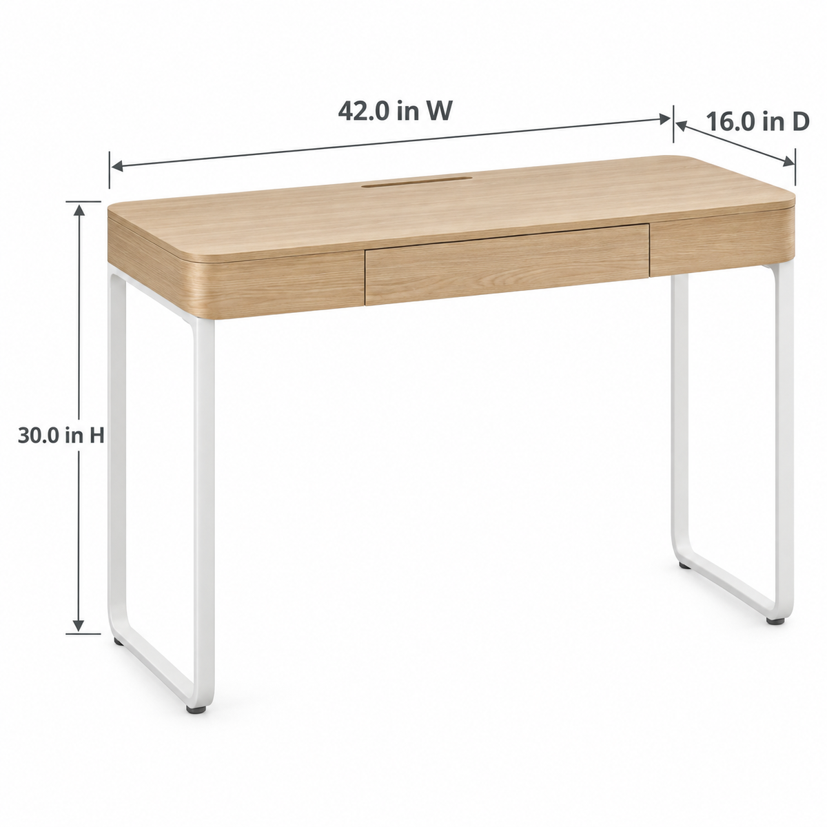 Foldline Slim Console Desk with Drawer