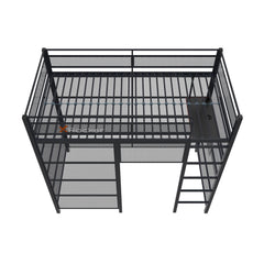 X Rocker Gaming Den Bunk Bed with VESA TV Mount, Twin, Black, Teen, Children