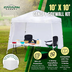 Canopy V-Series 10 x 10 Foot Tent Sidewalls, White (Sidewalls Only)