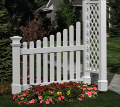 Vita 49" L x 39" W Vinyl Cottage Picket Wings White VA74338
