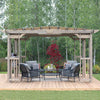 Yardistry 10 ft. x 14 ft. Madison Pergola with Bar and Sunshade