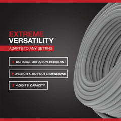 NorthStar Nonmarking Pressure Washer Hose, 4000 PSI, 100ft. x 3/8in., Model# 989401981