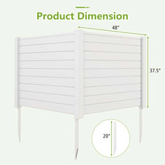 Costway 48"L x 37.5"H Air Conditioner Fence with 3 Ground Stakes