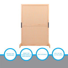 SSWBasics Peg Board Display Stand for Jewelry and Accessories - 32" W x 48"H - Standing