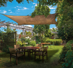 ShelterLogic Shade Sail Square - Heavyweight (Attachment point/pole not included) 16' x 16' Sand