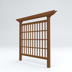 Vita 80" x 90" Colonial Composite Vinyl Trellis and Privacy Screen, Brown, VA84051