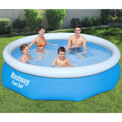 Bestway 10' x 30" Fast Set Inflatable Above Ground Swimming Pool with Pump