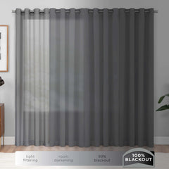 Mainstays Navy Blue Blackout Rod Pocket Panel Curtain, 50 in x 63 in