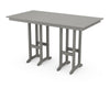 POLYWOOD 37" x 72" Farmhouse Patio Bar Table with Weather-Resistant Design, Slate Grey