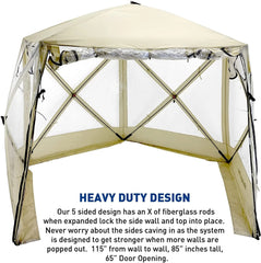 Pentagon Pop Up Bubble Tent Clear - 9.6' X 9.6' - Instant Weather Style Tent