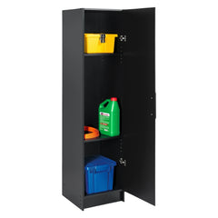 Prepac Elite 16" Storage Cabinet, Black Storage Cabinet, Bathroom Cabinet, Pantry Cabinet with 2 Adjustable Shelves, 16" D x 16" W x 65" H, BEB-1664
