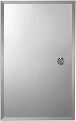 Croydex Trent Lockable Bathroom Storage Medicine Cabinet, Stainless Steel (15.7 x 9.8 in)