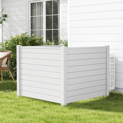 Costway 48"L x 37.5"H Air Conditioner Fence with 3 Ground Stakes