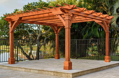 14 ft. x 14 ft. Pacific Redwood Double Beam Premium Pergola