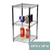 Shelving Inc. 18" d x 18" w Chrome Wire Shelving with 3 Shelves