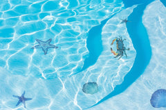 Artistry in Mosaics Blue Swimmer Crab Ceramic Swimming Pool Mosaic 7" x 12"