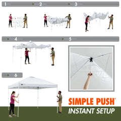 Ozark Trail 10' x 10' Straight Leg Instant Canopy, White