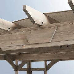 Yardistry 10 ft. x 14 ft. Madison Pergola with Bar and Sunshade