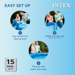 INTEX Easy Set 15ft x 42in Inflatable Above Ground Swimming Pool w/ Pump