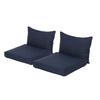 Noble House 23.50"x 27.00" White Rectangle Chair Outdoor Seating Cushions (2 Pack)